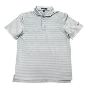 Southern Point Co Boys Blue/Green Stripe Polo